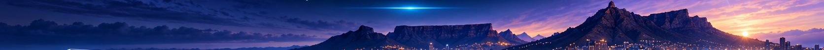 Cape Town and Table Mountain at dusk